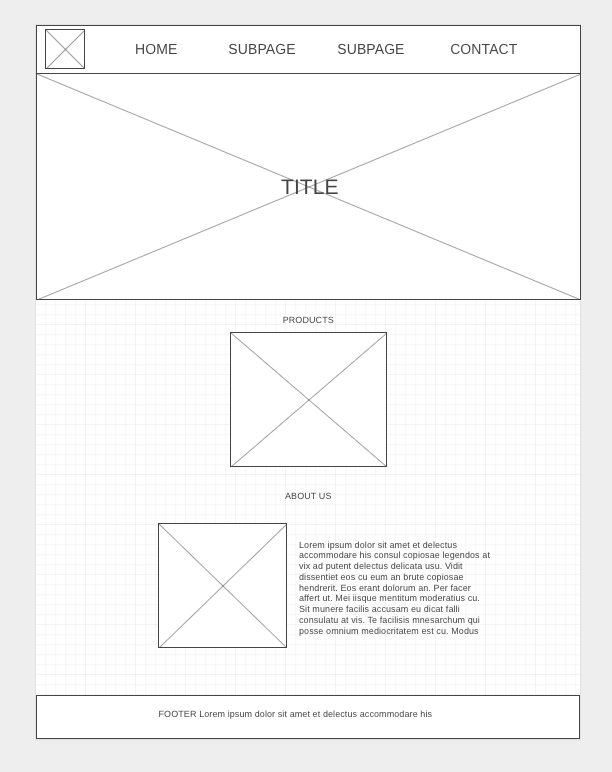 home page wireframe